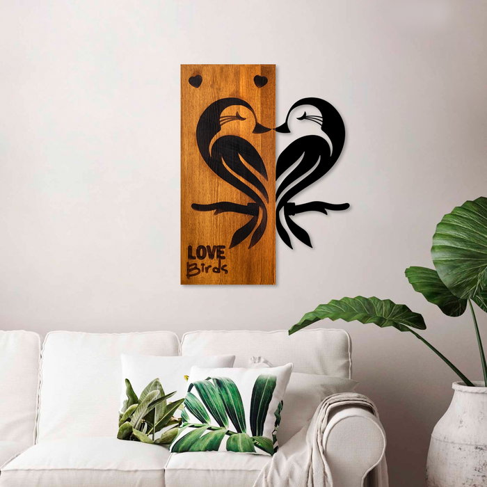 Wallity Love Birds 5 Escultura de pared de madera y metal Wallity Love Birds 5 Escultura de pared de madera y metal